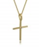 Cross with diamond in 14K gold - Timeless elegance Cross with diamond in 14K gold - Classic and luxurious design