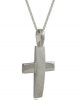 Elegant 14K white gold cross - Handmade craftsmanship 14K white gold cross - Classic and timeless design