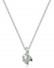 Diamond necklace 0.05ct in K14 white gold 