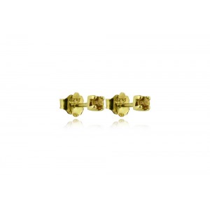 18K Gold Yellow Sapphire Stud Earrings 0.21ct