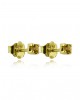 Μονόπετρα σκουλαρίκια από Χρυσό Κ18 με κίτρινα ζαφείρια 0.21ct