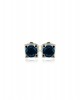 Earrings with blue sapphire in 18K white gold 