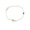 Faith, Love, Hope Bracelet with Blue sapphire in 14k gold