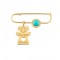 Baby pin with turquoise in 14k gold Ekan