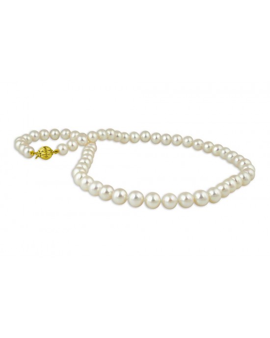K14 Gold Round Pearl 7.5-8mm Necklace