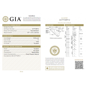 Mονόπετρο δαχτυλίδι με πέτρες στο πλάι με κεντρικό διαμάντι μπριγιάν 0,30ct με πιστοποιητικό GIA από χρυσό Κ18