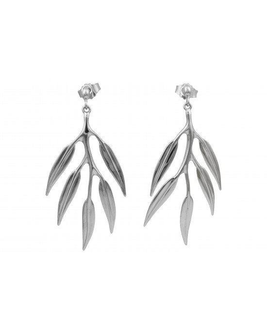 Sterling Silver 925° "Olive Tree Leaves" Earrings
