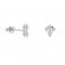 Diamond stud earrings in rombus shape in 18k White Gold (Disabled)