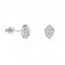 Diamond stud earrings in 18k white gold