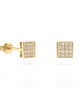 Τετράγωνα καρφωτά σκουλαρίκια με διαμάντια από λευκό χρυσό Κ18 