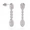 Diamond dangling earrings in 18k white gold