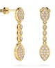 Diamond dangling earrings in 18k white gold