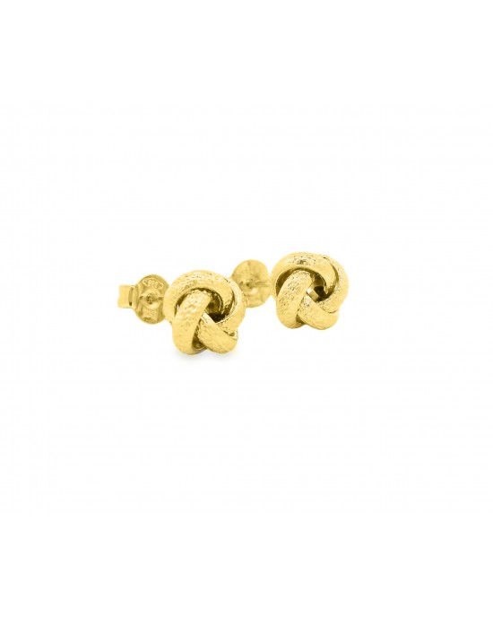 Καρφωτά σκουλαρίκια κόμπος από χρυσό Κ14