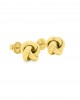 Καρφωτά σκουλαρίκια κόμπος από χρυσό Κ14