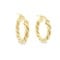 Twisted hoop earrings in 14k gold 