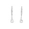  Pear-shaped dangling earrings with cubic zirconia in 14k white gold