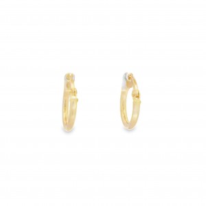 Round hoop earrings in 14k gold 
