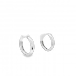 Σκουλαρίκια κρίκοι από  λευκό χρυσό Κ14