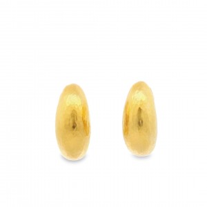 Degrade hoop earrings hammered by hand in 18k gold