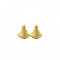 "Cyperus Papyrus Flowers" stud earrings in 18K gold 