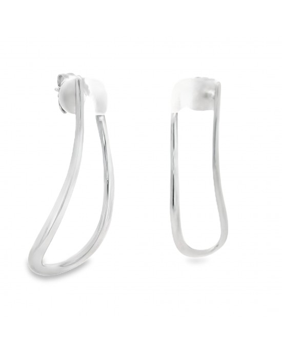 Hoops in rhodium-plated 925° silver - Elegant and timeless earrings
