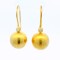 Hammered Archaic earrings  with Beads and Diamond in 18k gold 