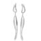  Drop earrings in rhodium-plated 925° silver