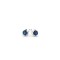 Solitaire earrings with 0.28ct blue sapphires in 18K white gold