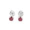 Stud earrings with ruby in 18K white gold