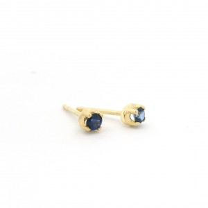 Stud earrings with sapphire in 18K gold