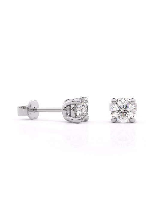 Σκουλαρίκια μονόπετρα με lab-grown διαμάντια 1.64ct από λευκό χρυσό 18 καρατίων και πιστοποίηση IGI Μονόπετρα σκουλαρίκια λευκός χρυσός Κ18 με lab-grown διαμάντια 1.64ct και πιστοποίηση IGI