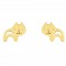 Kitten earrings in 14k gold Ekan