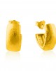 Hoop earrings hammered by hand in 18k gold