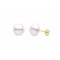 12-13mm white button Biwa freshwater pearl stud earrings in 18k gold