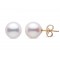 Round pearl stud earrings 8.5-9mm in 18k gold