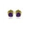 Μονόπετρα σκουλαρίκια με αμέθυστο από χρυσό Κ18 