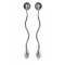 Dangling Sperm Earrings in 925° sterling silver rhodium plated