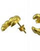 Ματ αρχαϊκά σκουλαρίκια από χρυσό Κ18