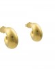 Σκουλαρίκια κρίκοι ματ από χρυσό Κ18