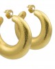 Hammered hook earrings in 18k gold