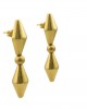 Σφυρήλατα αρχαϊκά σκουλαρίκια από χρυσό Κ18