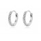 Hoop Earrings with Diamonds 0.25ct in 18k white gold