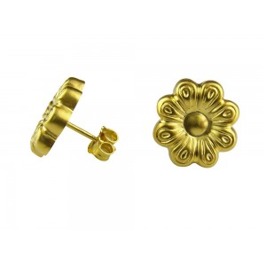 Daisy earrings in 18k gold