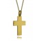 Σφυρήλατος βαπτιστικός σταυρός από χρυσό Κ18