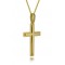 Ανδρικός βαπτιστικός σταυρός από χρυσό Κ14 και αλυσίδα