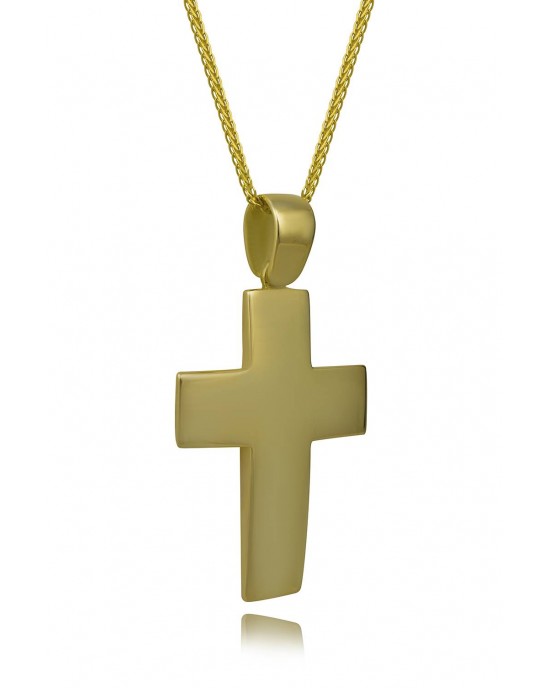 Ανδρικός σταυρός από χρυσό Κ14