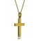 Ματ βαπτιστικός σταυρός από χρυσό Κ14