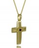 Cross with ruby in 14K gold - Timeless luxury Cross with ruby in 14K gold - Elegant and refined design