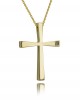 Cross with diamond in 14K gold - Refined elegance Cross with diamond in 14K gold - Classic and luxurious design