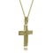 Cross with diamond in 14k gold